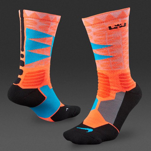 Nike LeBron Hyper Elite Basketball Crossover Socks Bright Crimson for Men